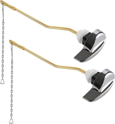Toilethendel Vervanging - Toilet Hendel Set - Toilet Reparatie - Universele Zijmontage - 2 Stuks - Chroom