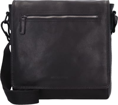 Jack Kinsky Brisbane 4 Schoudertas Leer 28 cm - Jongens - schwarz