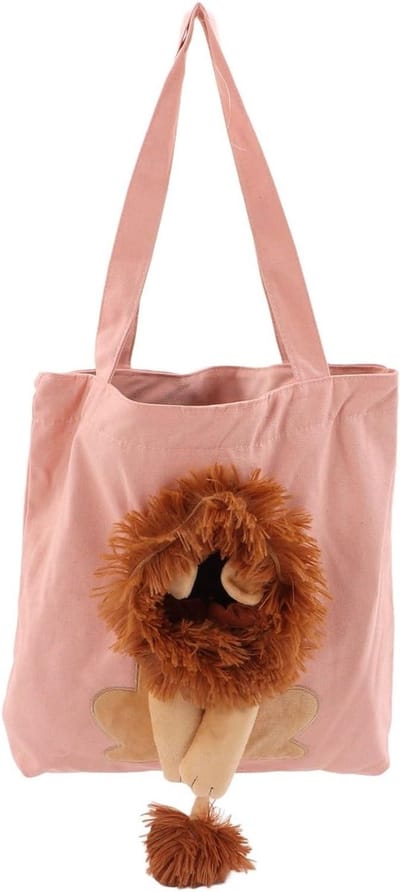 Canvas huisdier tas - Draagtas kat - Vervoer huisdier - Ademend leeuw design - Tot 2.5 kg - Stijl 1