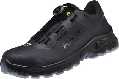 HKS AirGuard Black BOA S3L werkschoenen - veiligheidsschoenen - safety shoes - heren - dames - laag - stalen neus - zonder veters - antislip - ESD - lichtgewicht - Vegan - zwart - maat 36