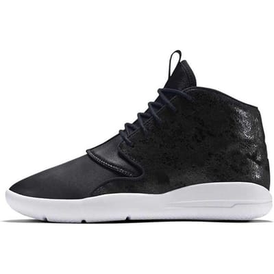Jordan Eclipse Chukka Synthetisch Leer Schokabsorberend Antislip Slijtvast Mid-Top Basketbalschoenen Kinder Basketbalschoenen Zwart Wit 881460-001 38.5 black