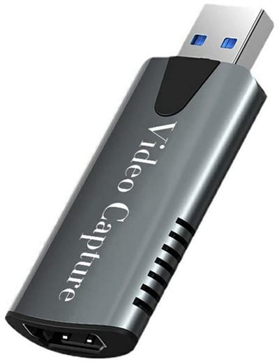 HDMI naar USB 3.0 Video Capture Card - 1080P/60Hz - Adapter - geschikt voor Nintendo Switch, PS4, PS5, PC en Smartphone - grijs