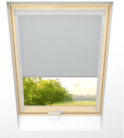 time4blinds - Dakraam Rolgordijn - Breedte 614mm, Hoogte 740mm - Compatibel met Velux, Compatibel met Fakro - Verduisterend Rolgordijn, Thermisch Rolgordijn, Zonwering voor Dakramen - Grijs