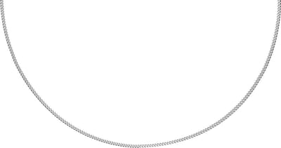 Lucardi Dames Ketting met gourmet schakel - Echt Zilver - Ketting - Cadeau - 42 cm - Zilverkleurig