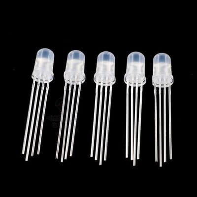 100 Stuks 5mm Tri-Color 4 PIN Gemeenschappelijke Anode Rode Blauwe RGB LED Lampjes voor Verlichting