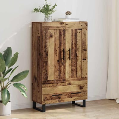 vidaXL - Highboard - Oud - Hout - 69,5 - x - 31 - x - 115 - cm - Bewerkt - hout