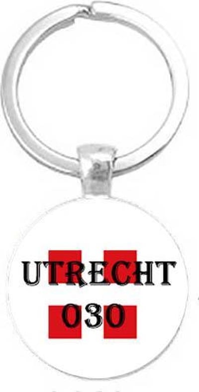 Akyol - Utrecht 030 Sleutelhanger - Utrecht - Utrechter - Utrechtenaar - Leuk kado voor iemand die uit Utrecht komt - 2,5 x 2,5 CM