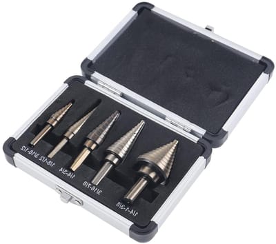 HSS Trappenboorset - Metaal boren - Gaten boren - 5-delige set - Diverse maten - Zilverkleurig