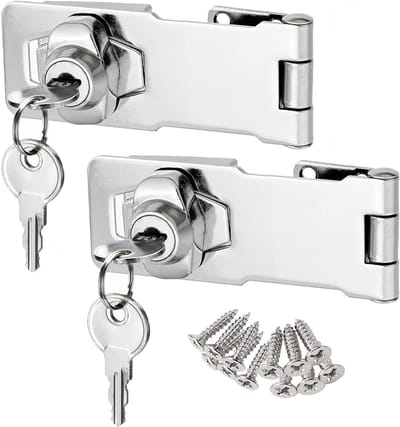 Hangslot met Verschillende Sleutels - 3 Inch Hasp Slot voor Deuren en Meubels - Eenvoudig te Installeren en Onderhouden