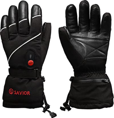 Savior Heat - Verwarmde handschoenen - Elektrisch verwarmde handschoenen - Inclusief oplaadbare batterij - Verwarmde handschoenen - Unisex - 3-traps temperatuurregeling - Waterdicht - Katoen, leer, PU - Maat XL - Zwart