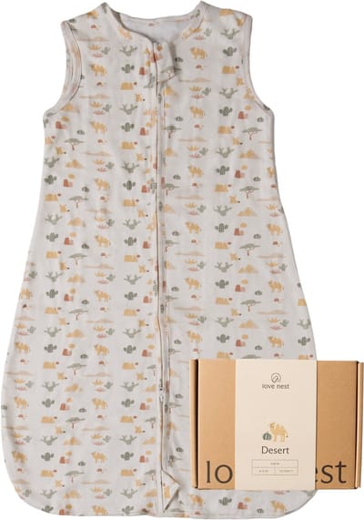 Love Nest Slaapzak Baby Zomer - 1.0 TOG - 67cm - Baby Slaapzak Desert - te combineren voor 4 seizoenen of winter