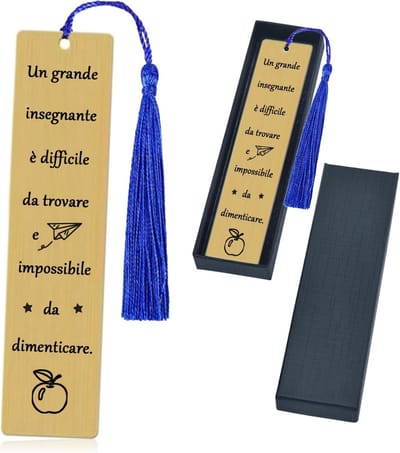Metalen Boekenleggers - Inspirerende Bladwijzers - Cadeau voor Leraren - Met Geschenkdozen - 14.4 cm - Goud