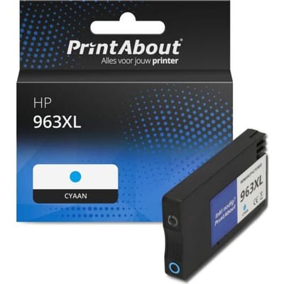 PrintAbout Inktcartridge 963XL (3JA27AE) Cyaan Hoge capaciteit geschikt voor HP