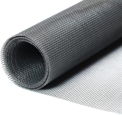 SnelShoppen - Vliegenraam voor Ramen 250 cm x 120 cm, Muggennet, Insectenbescherming, UV-bestendig, Snijbare Vliegenhor voor Deuren en Ramen (Grijs)