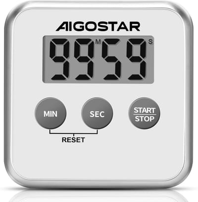 SnelShoppen - Digitale Keukentimer met Groot LCD-Display, Multifunctionele Stopwatch en Achteruitteller, 3-in-1 Timer met Magneet, Standaard en Gat vo