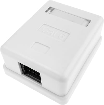 BeMatik - 1 RJ45 Cat.6 UTP-oppervlaktedoos