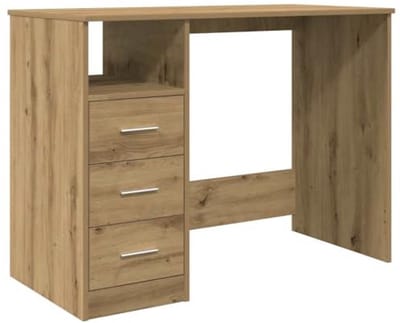 Bureau 102x76x50 cm handgemaakt in eiken kleur, perfect voor studie of werk
