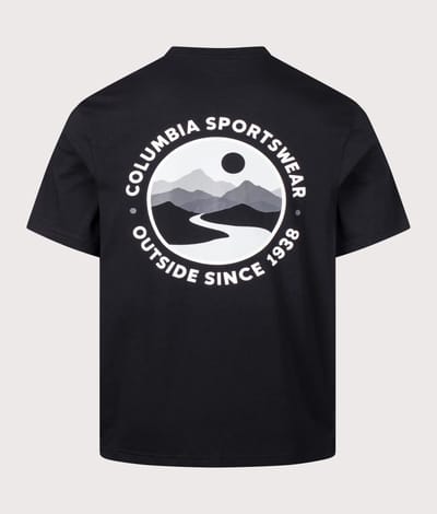 Columbia Outdoor T-Shirt Met Grafische Print Op De Achterkant, Zwart