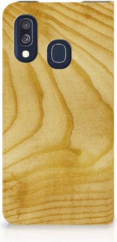 Samsung Galaxy A40 Book Wallet Case Licht Hout