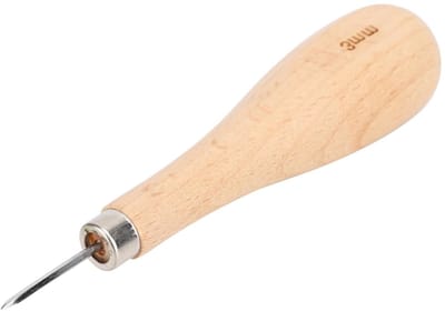 Professionele Leerponsen Set met 3mm Stalen Diamantpunt en Ergonomische Beuken Houten Handgreep voor Precisiewerk