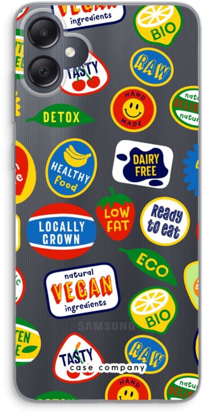 Case Company® - Hoesje geschikt voor Samsung Galaxy A05 hoesje - Fruitsticker - Soft Cover Telefoonhoesje - Bescherming aan alle Kanten en Schermrand