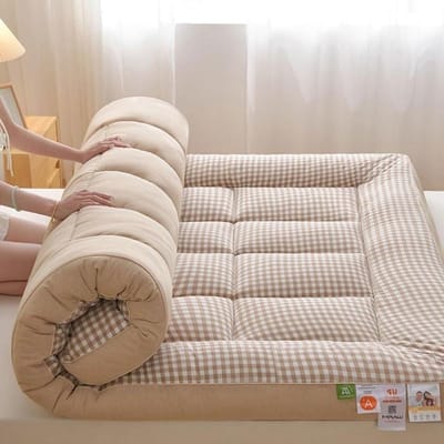 Opvouwbare Futonmatras - Dikke Mat - Comfortabel Slapen - Draagbaar en Ademend - 150 x 200 cm - Grijs