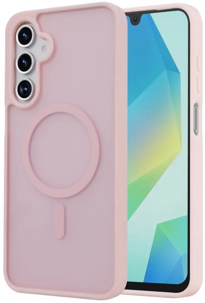 Hoesje Geschikt voor Samsung Galaxy A17 - Compatibel met MagSafe / Qi2 - Matte Beschermhoes - Back Cover met Magneet - Roze