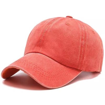 Baseballpet, Dames Artistiek Retro Buiten Japans Zachte Top, Zomer Verweerd Heren Gewassen Katoen Billenpet Adjustable pink