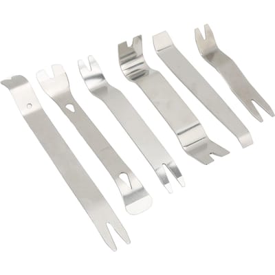 6 stuks Auto Sierlijst Verwijdergereedschap Set Roestvrij Staal Solide Roestbestendig Universeel Clip Hefgereedschap voor Deur Raam Audio white