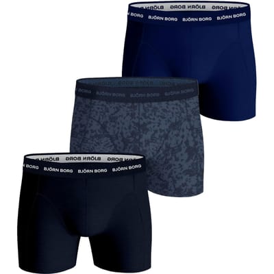 Bjorn Borg Cotton Stretch Boxers 3Pack Donkerblauw - Maat M - Heren - Boxershorts
