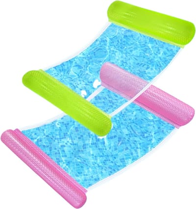 Livano Luxe Waterhangmat - Luchtbed Zwembad - Luchtmatras Opblaasbaar - Water Hangmat - Aqua Lounge - Roze