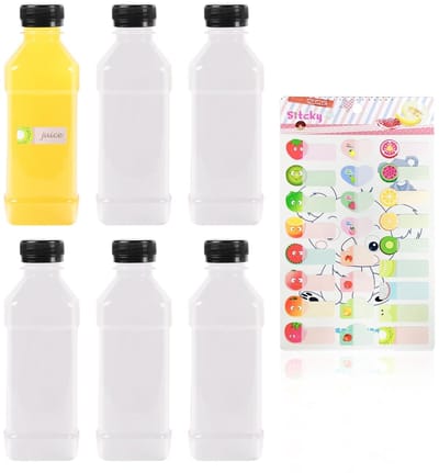 Allecto - Set van 6 Transparante Sapflessen 250ml - Herbruikbare Pet