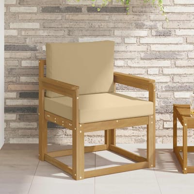 vidaXL - Buitensofa - Polyester - Wit - En - Beige