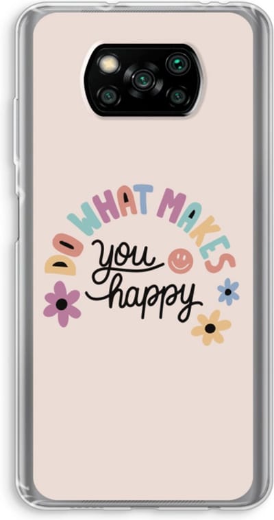 Case Company® - Hoesje geschikt voor Poco X3 Pro hoesje - Happy days - Soft Cover Telefoonhoesje - Bescherming aan alle Kanten en Schermrand