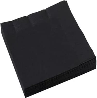 40 Zwarte Servetten - 33 x 33 cm - 3-Laags - Amscan