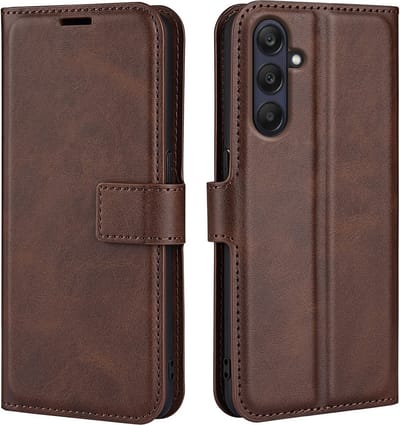 Coverup Hoesje - Geschikt voor Samsung Galaxy A26 Hoesje - Coverup Deluxe Book Case - Donkerbruin