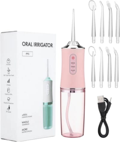 Professionele Waterflosser – Draadloze Monddouche – 3 Modus - Oplaadbaar – USB – Hoogwaardige Mondreiniging - Roze