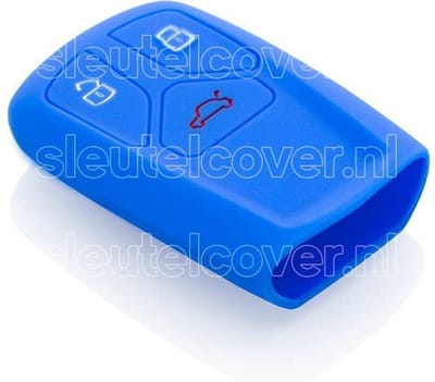 Autosleutel Hoesje geschikt voor Audi - SleutelCover - Silicone Autosleutel Cover - Sleutelhoesje Blauw