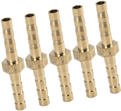 Dailygoods- Slangschroefverbinding Messing - 4 mm - 5 Stuks - Hoge Slijtvastheid - Corrosiebestendig - Voor Water/Gas/Olie - Fitting