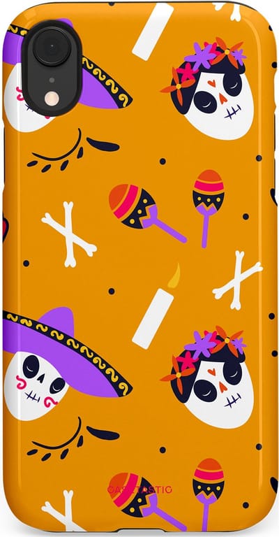 Casetastic Hoesje Geschikt voor Apple iPhone Xr - Stijlvolle Beschermende Duo-layer Case - Viva Muertos