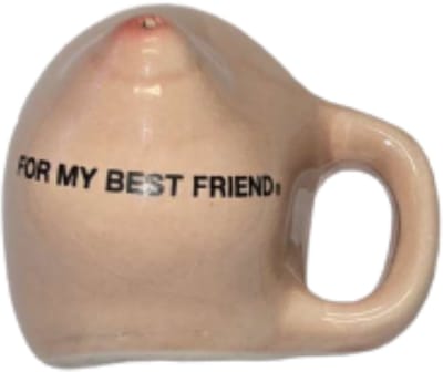 Grappige Keramische Borst-Mok Magneet – “For My Best Friend” – Ondeugend Mini Cadeau
