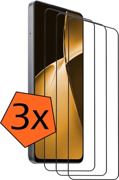 Screenprotector - 3 Stuks - Geschikt voor OnePlus Nord CE 4 Lite - Full Cover - Gehard Glas - Beschermglas - Tempered Glass - Screen Protector