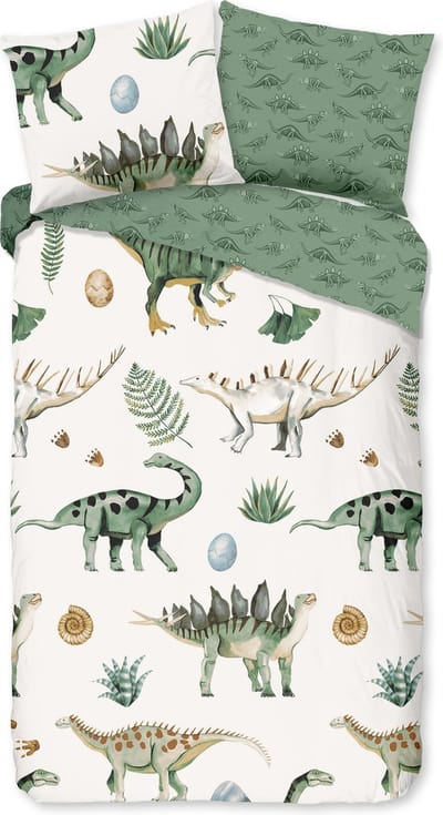 Good Morning dekbedovertrek dinosaurussen - 1 persoons 140x200/220 cm - Multi - 100% Katoen renforc�