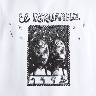 Dsquared2 Cartoon El Dsquared2 Design Wit T-shirt