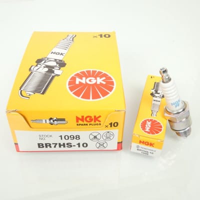 Bougie NGK voor Scooter Malaguti 50 Crosser 1996 tot 2020 BR7HS-10 / 1098 / doos van 10 Nieuw