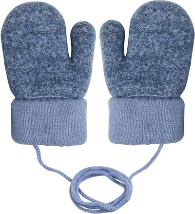 Kinderen Winterhandschoenen met Gebreide Fleece Voering en Koord voor Baby Jongens en Meisjes 0-3 Jaar, Warm en Comfortabel