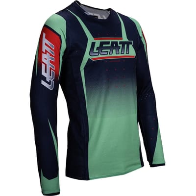 Leatt Moto 4.5 Lite Matcha Blauw Groen Rood Motocross Jersey - Maat M -