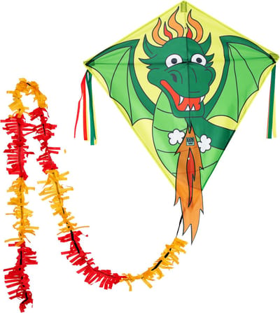 Kindervlieger Wolkensturmer Eddy Dragon 1157 Groen 75 x 75 cm