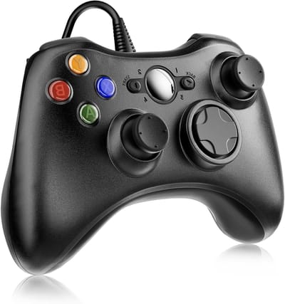 Gamepad Joystick met USB-kabel voor Xbox 360 en PC, Vibration Feedback, Nauwkeurige Analoge Sticks, Plug & Play Functie, Geschikt voor Windows 11/10/8/7/XP