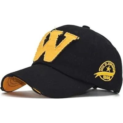 Borduur Letter W Baseballpet Snapback Petten Bone Casquette Hoed Verweerd Gedragen Passende Pet Voor Mannen Custom Petten 56-60cm yellow